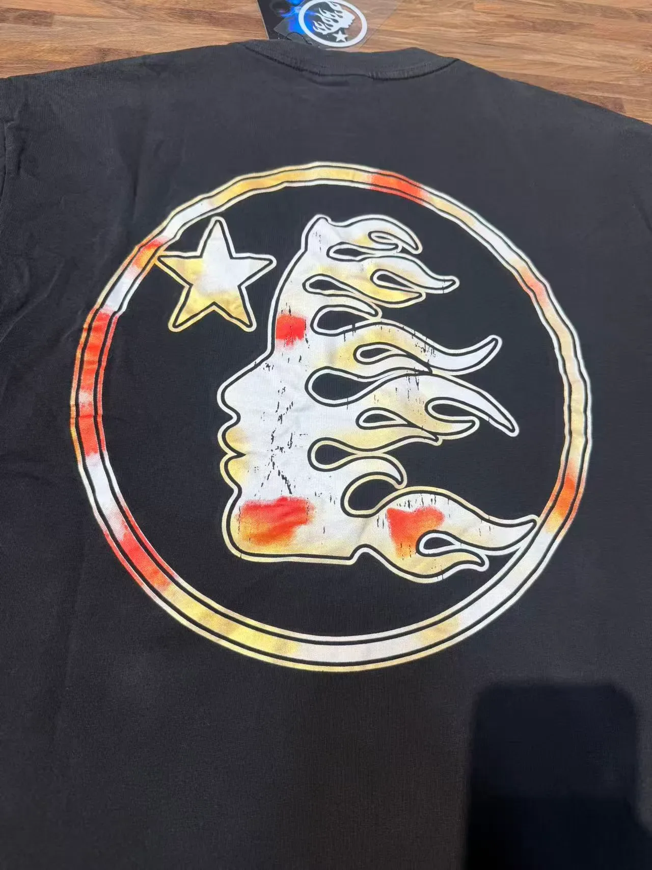 Hellstar Graphic Tee Black Flame Motif T-Shirt 8