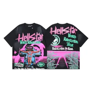تيشيرت جرافيك أوفرسايز Hellstar جولة الثورة العالمية