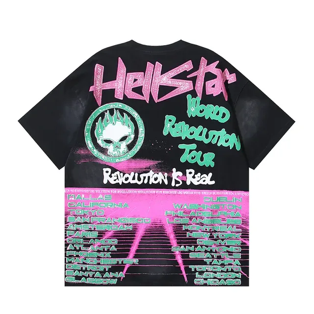 Hellstar World Revolution Tour Oversized Graphic T-Shirt 3
