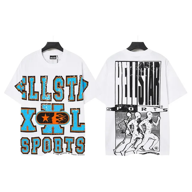 Hellstar XXL Sports Distressed Graphic Print White T-Shirt 2