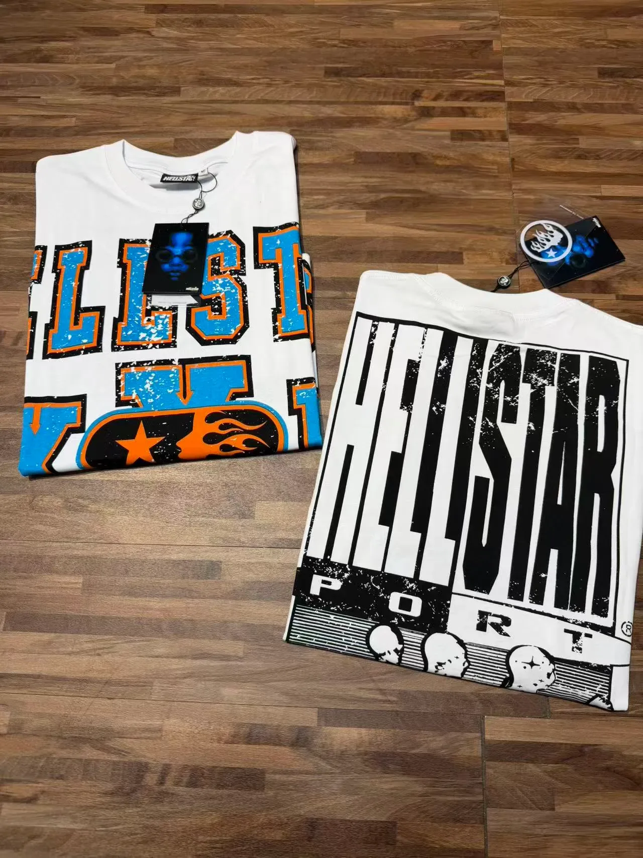 Hellstar XXL Sports Distressed Graphic Print White T-Shirt 7
