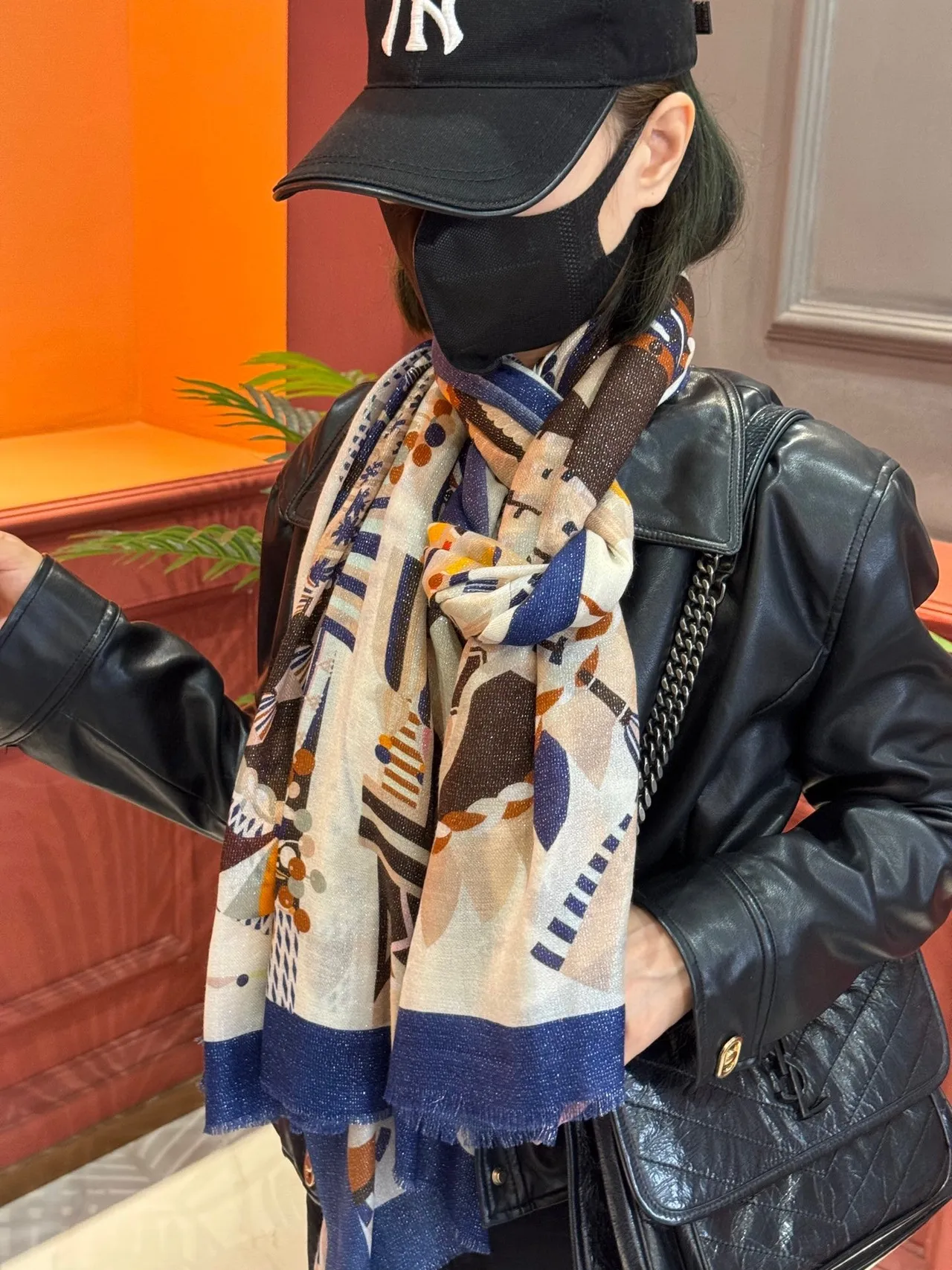 Hermès Abstract Geometric Print Silk Scarf 4