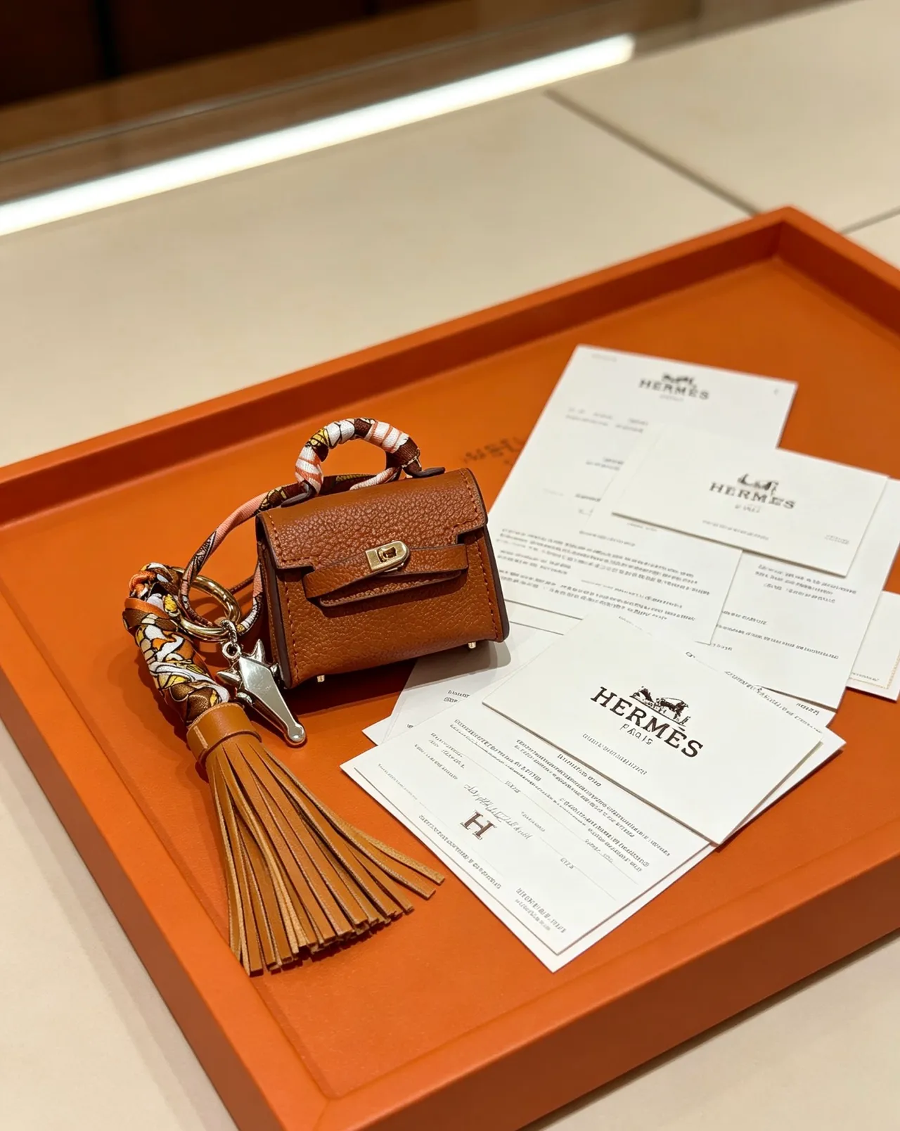 Hermès Brown Multicolor Structured Mini Top-Handle Tote Bag 3