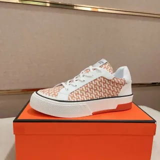 Hermès Tênis plataforma com estampagem geométrica
