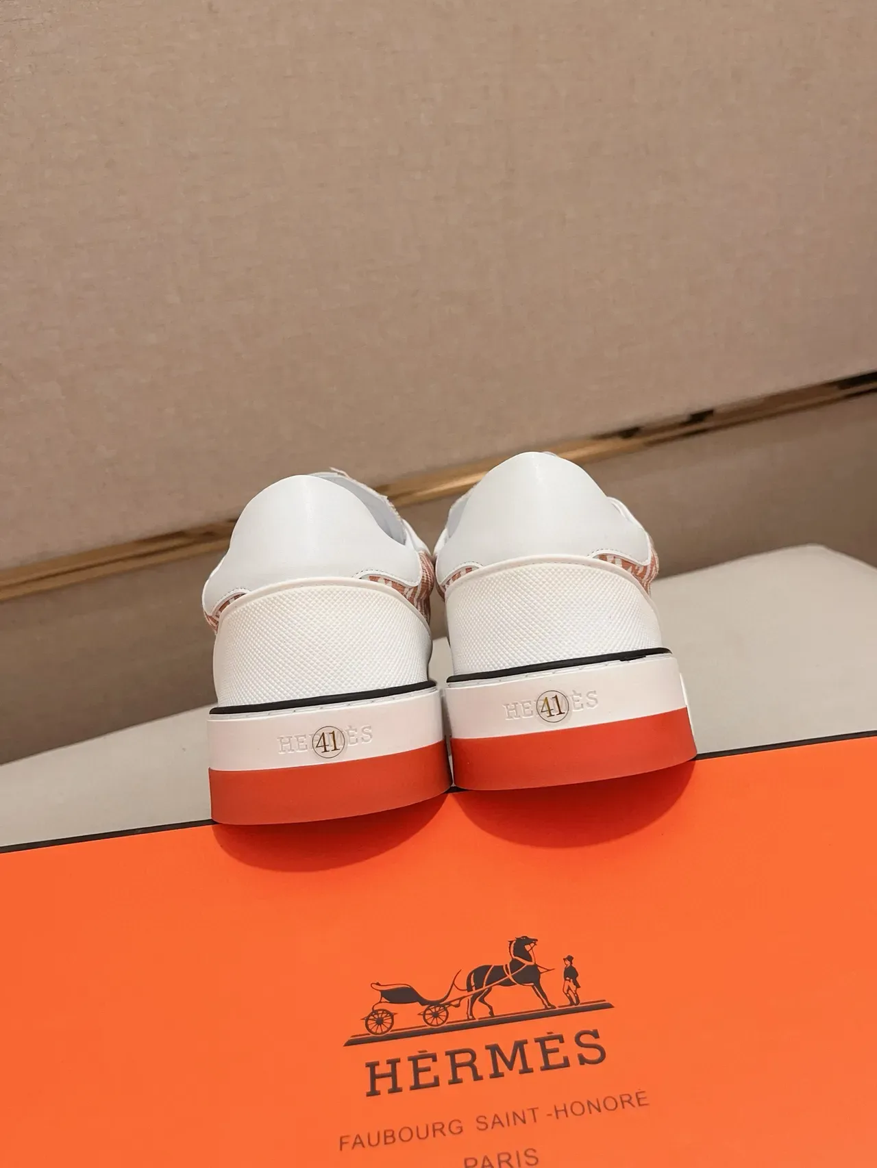 Hermès Geometric-Print Platform Sneaker 3