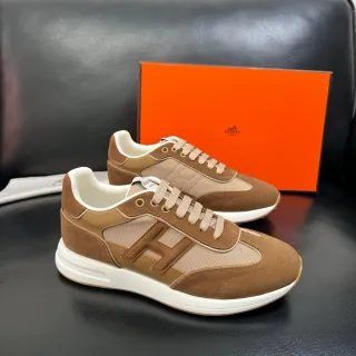 Hermès H-Racer Chaussures lifestyle marron et beige