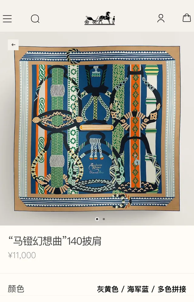 Hermès Multicolor Geometric Print Square Silk Scarf 2