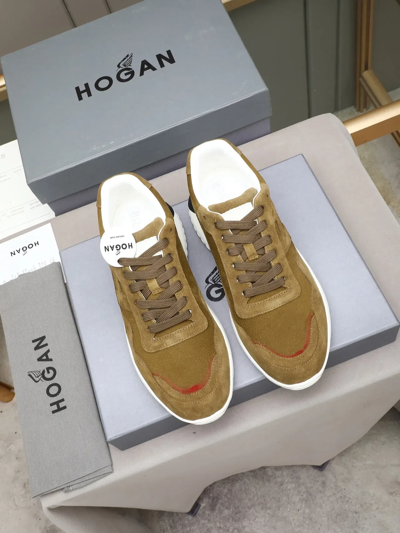 Hogan Ante Marrom Branco Zapatillas Lifestyle Sola Chunky 2