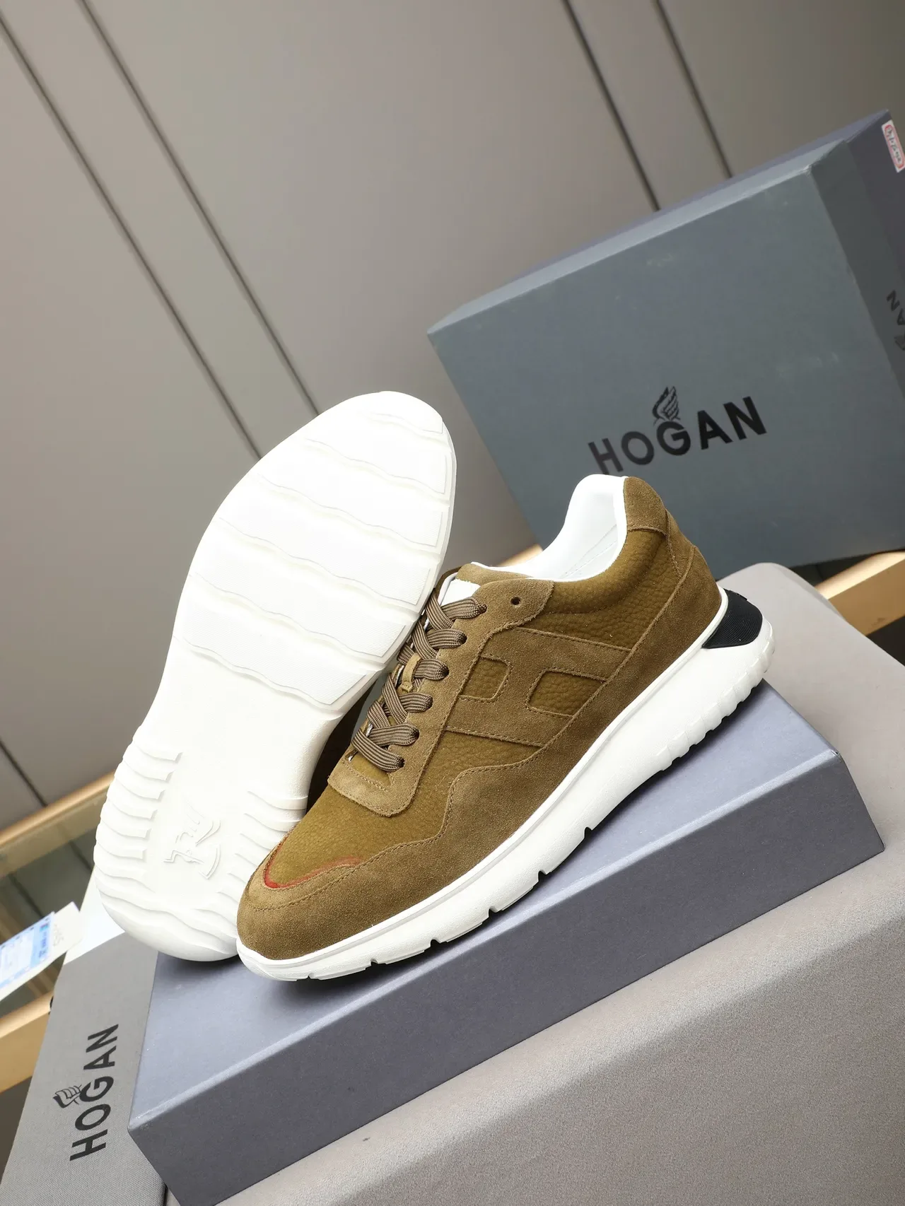 Hogan Ante Marrom Branco Zapatillas Lifestyle Sola Chunky 4