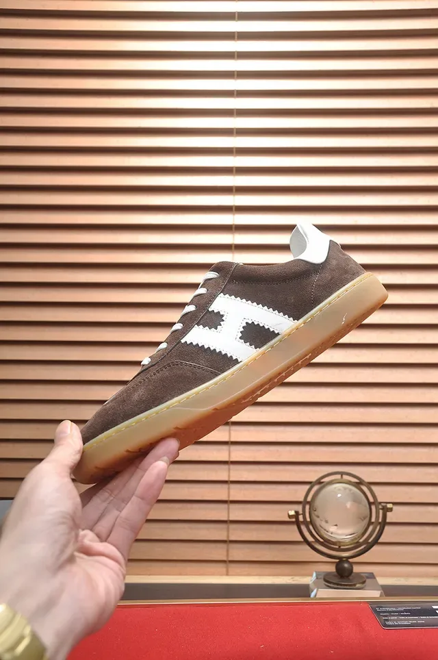 Hogan H-Series Brown and White Suede Lifestyle Sneakers 6