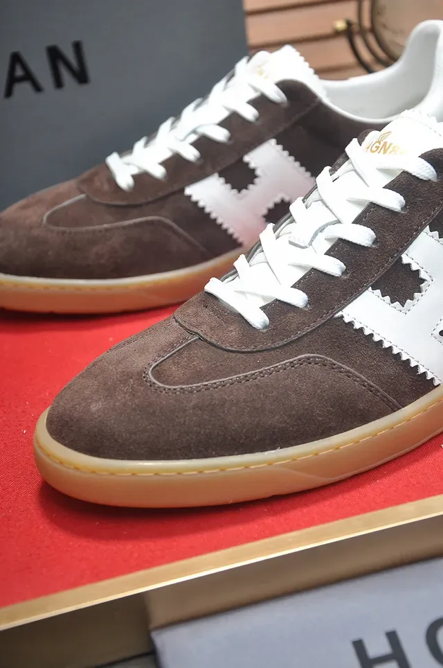 Hogan H-Series Brown and White Suede Lifestyle Sneakers 8