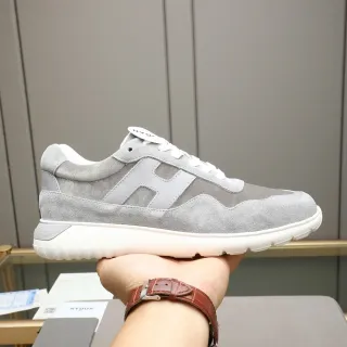 Hogan H322 Gray Suede H-Logo Lifestyle Sneakers