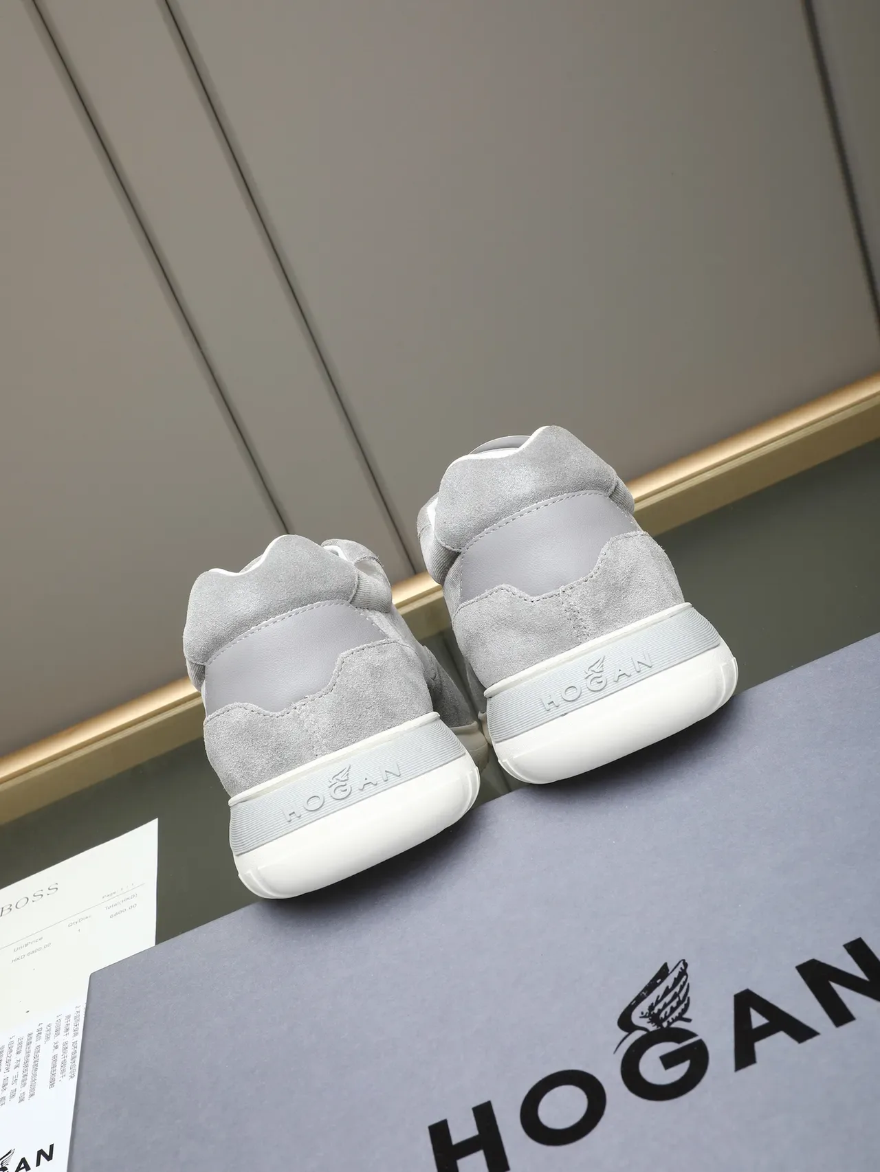 Hogan H322 Gray Suede H-Logo Lifestyle Sneakers 3