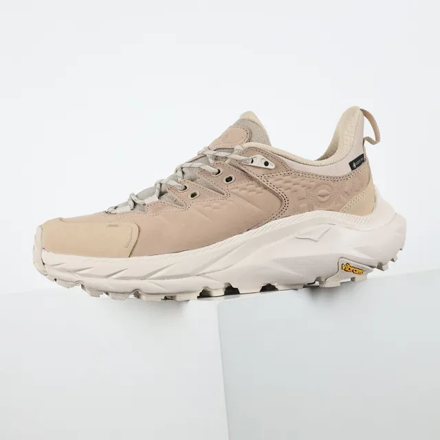 Hoka Bege Branco Voluminoso Trail-Inspirado Estilo Gaiter Gola Estilo de Vida Tênis 9