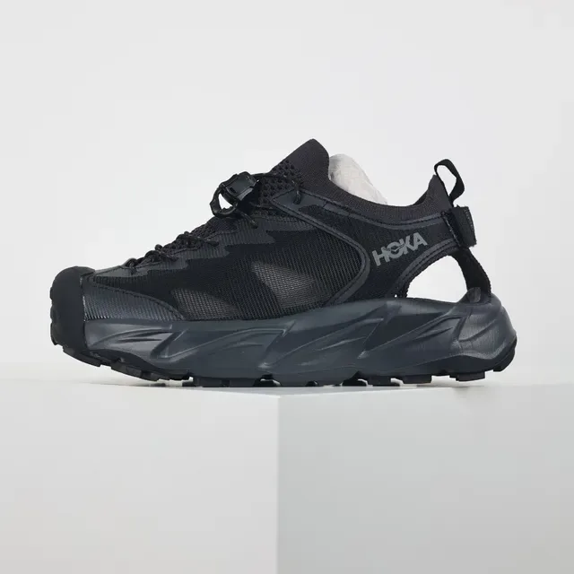 Hoka Black Open-Heel Hybrid Trail Sneaker 9