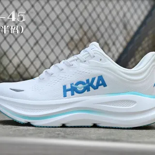 Hoka Clifton सफेद नीला इंजीनियर मेश अपर थिक ईवा मिडसोल रनिंग शूज