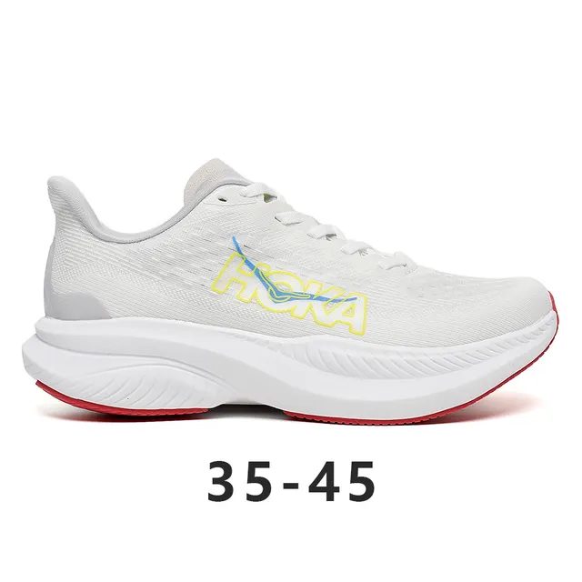 Hoka Mach 6 Blanc Jaune Bleu Chaussures de course 5