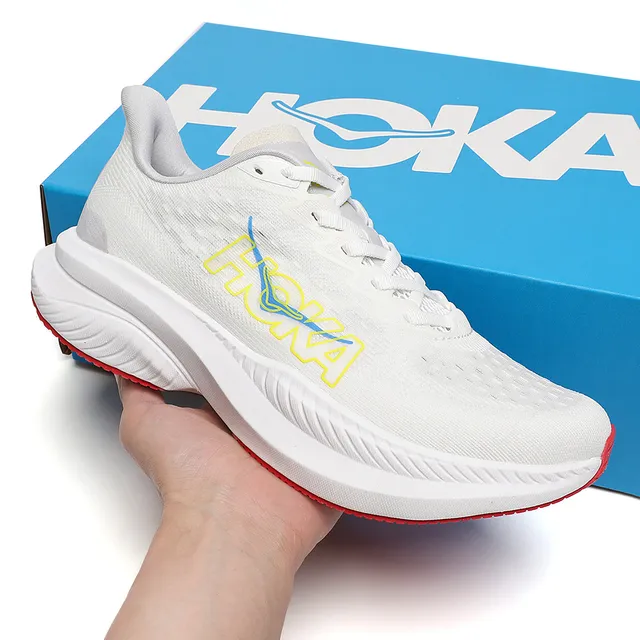 Hoka Mach 6 Blanc Jaune Bleu Chaussures de course 6