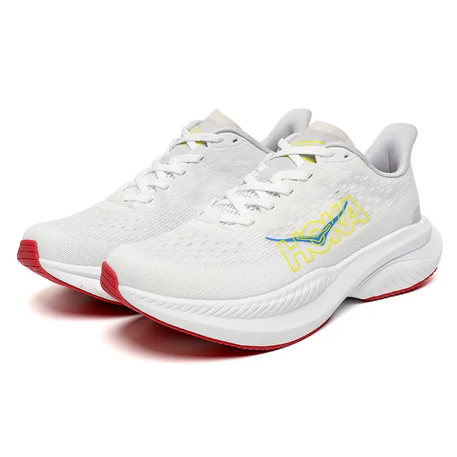 Hoka Mach 6 Blanc Jaune Bleu Chaussures de course 8