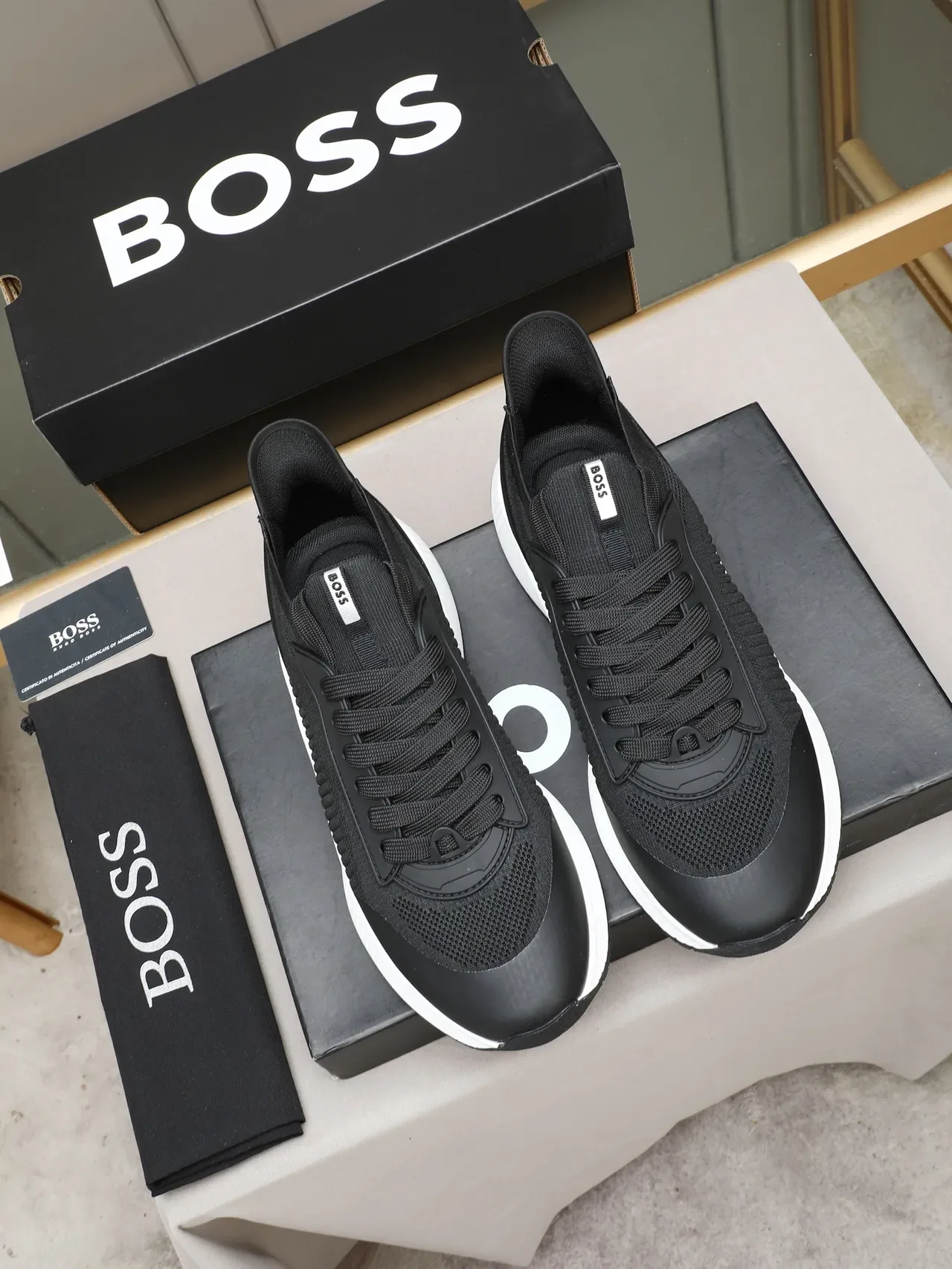 Hugo Boss Black Knit Lifestyle Sneaker 2