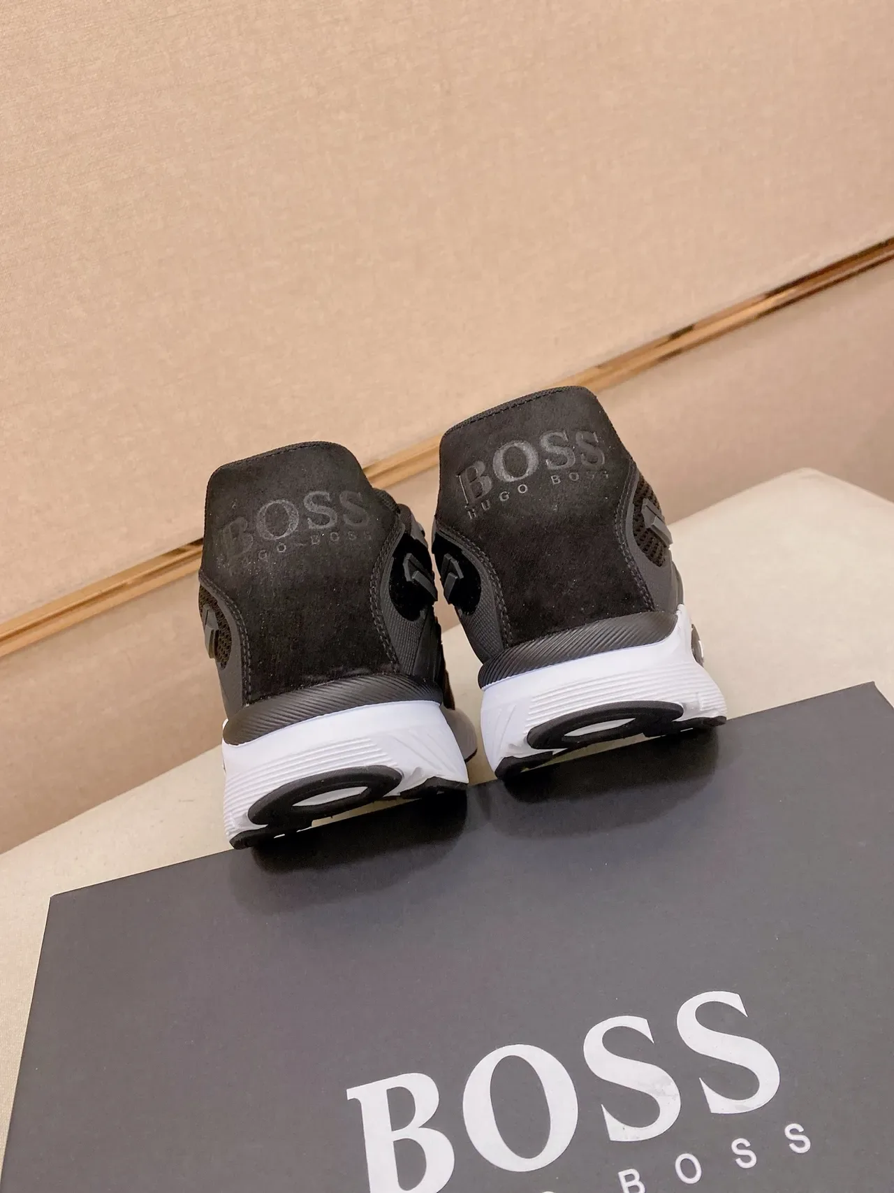 Hugo Boss Black Mesh and Suede Lifestyle Sneaker 3
