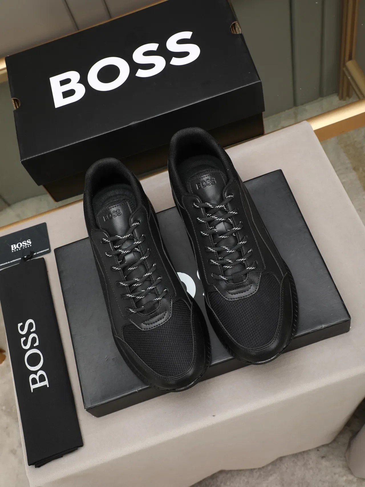 Hugo Boss Black Perforated Leather Lifestyle Sneaker 3