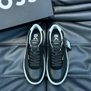 Hugo Boss Black White Low-Top Mixed-Material Lifestyle Sneakers