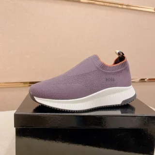 Hugo Boss Speed Trainer Purple Knit Slip-On Lifestyle Sneakers