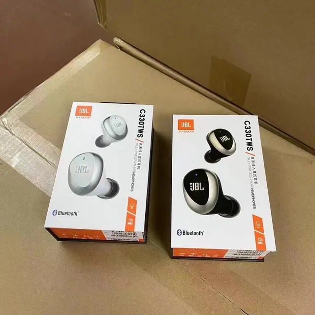JBL C330TWS Silver Black Dual-Tone Metallic Finish Circular Charging Case TWS Earbuds 2