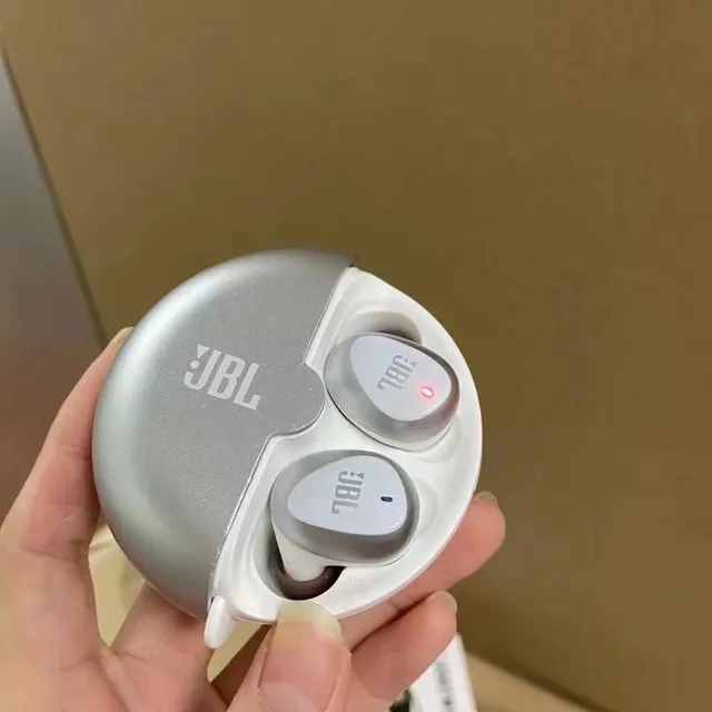 JBL C330TWS Silver Black Dual-Tone Metallic Finish Circular Charging Case TWS Earbuds 5
