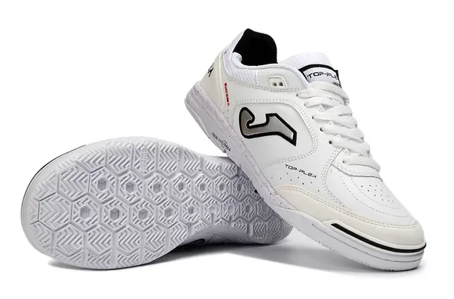 Joma Top-Plex White Black Indoor Soccer Shoes 4