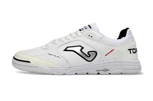 Joma Top-Plex White Black Indoor Soccer Shoes 6