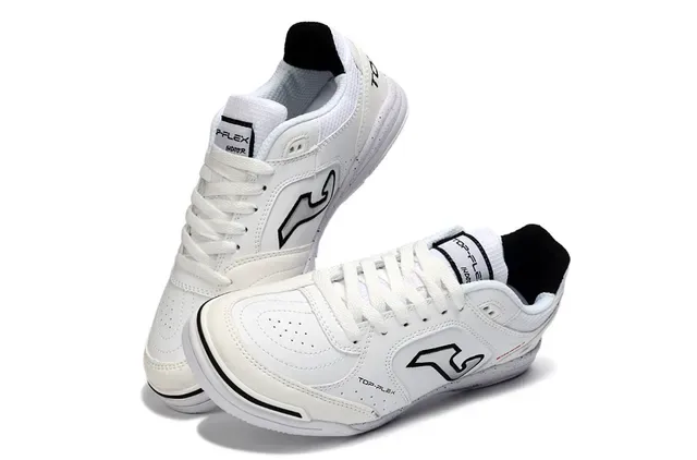 Joma Top-Plex White Black Indoor Soccer Shoes 7