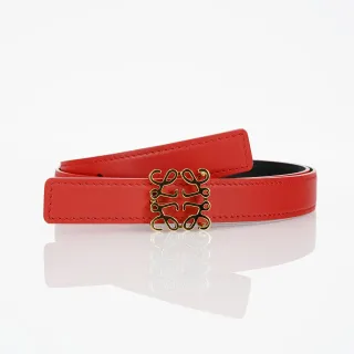 Loewe Anagram Belt Cinturón de cuero rojo