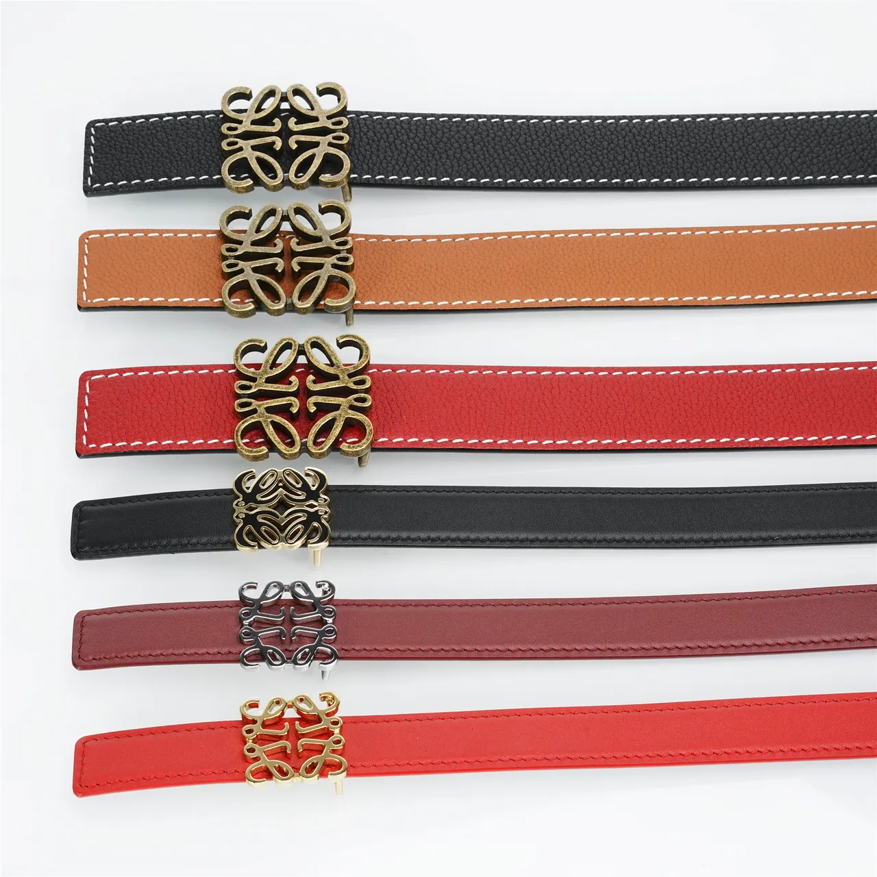 Loewe Anagram Belt Red Leather Belt 2
