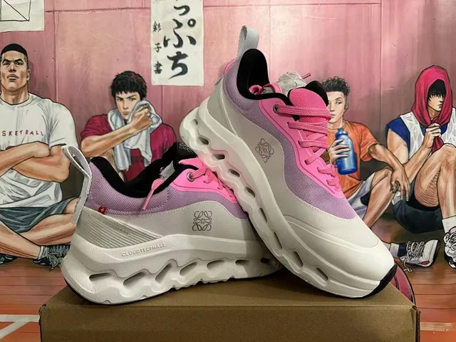 Loewe Cloudtecphase White Pink Sculpted Sole Mesh Chunky Sneakers 2