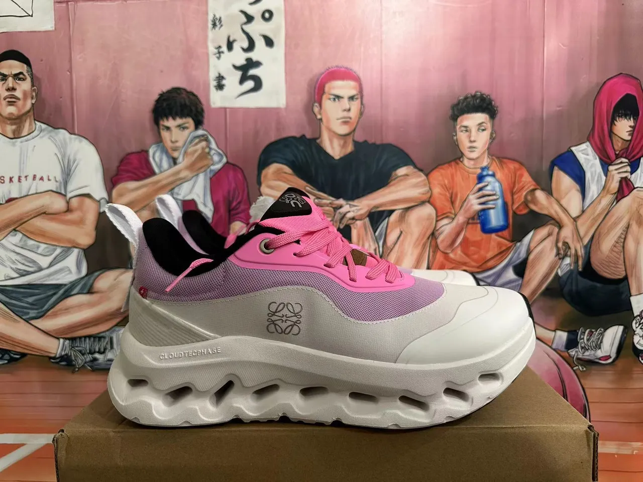 Loewe Cloudtecphase White Pink Sculpted Sole Mesh Chunky Sneakers 5