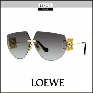 Loewe Gray Gold Rimless Shield-Style Gradient Lenses Sunglasses