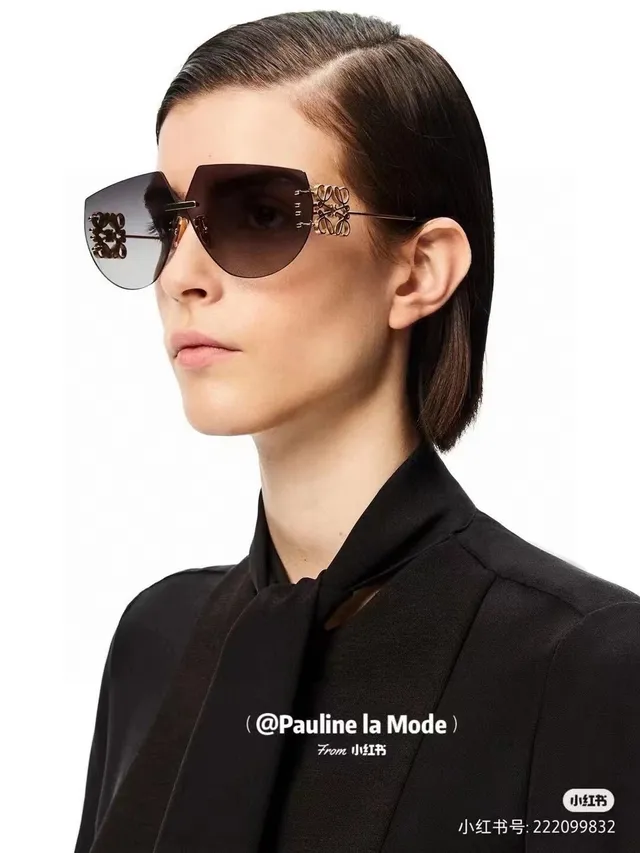 Loewe Gray Gold Rimless Shield-Style Gradient Lenses Sunglasses 4