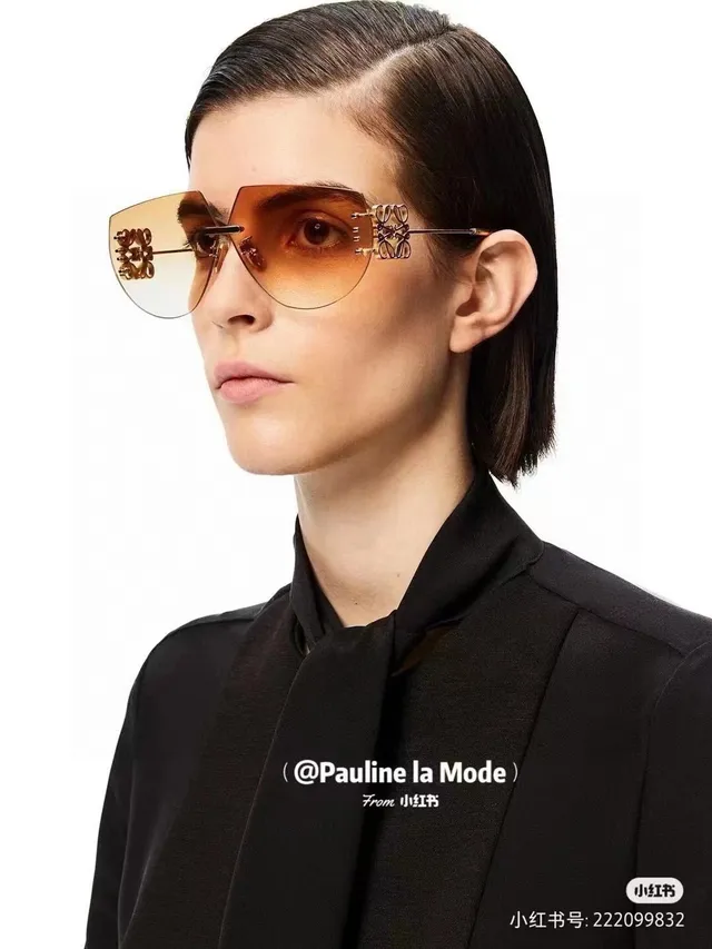 Loewe Gray Gold Rimless Shield-Style Gradient Lenses Sunglasses 5