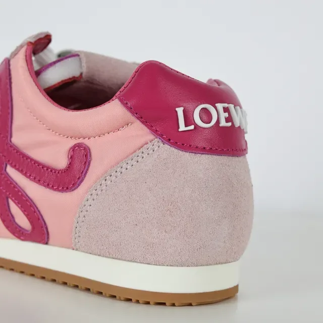 Loewe Pink Purple Low-Top Suede And Nylon Upper Lifestyle Sneakers 4