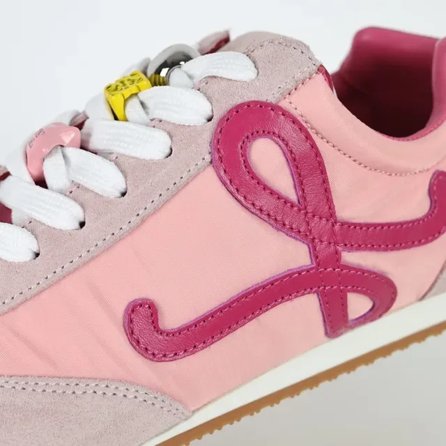 Loewe Pink Purple Low-Top Suede And Nylon Upper Lifestyle Sneakers 6