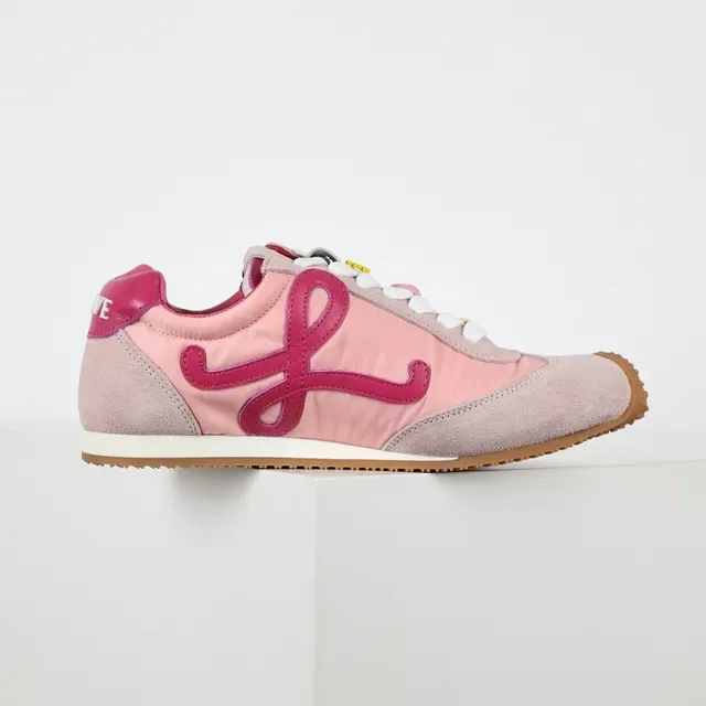 Loewe Pink Purple Low-Top Suede And Nylon Upper Lifestyle Sneakers 7