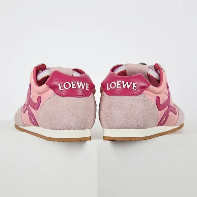 Loewe Pink Purple Low-Top Suede And Nylon Upper Lifestyle Sneakers 8