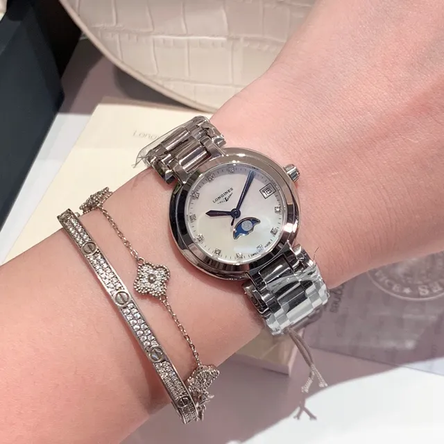 Longines DolceVita Dois Tons Fase Lunar Relógio Mecânico 4