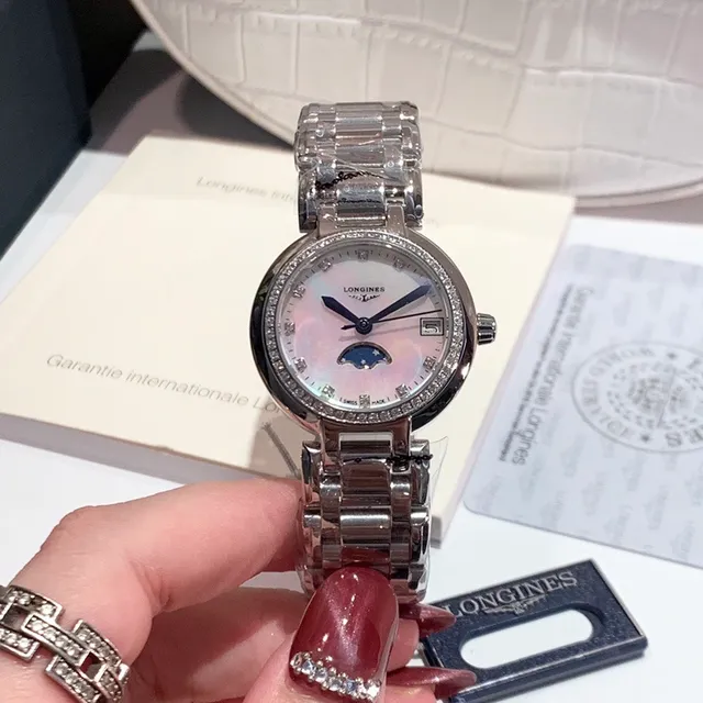 Longines DolceVita Dois Tons Fase Lunar Relógio Mecânico 7