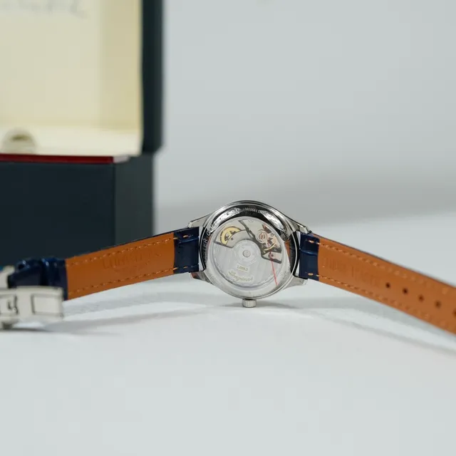 Longines Montre Navy Argent Cadran Mère de Perle Marquages d'Heure Diamant Mécanique 5