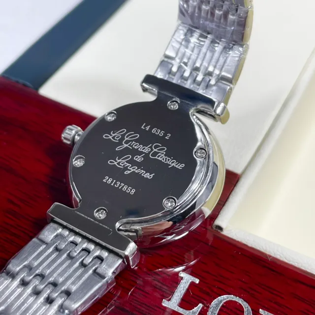 Longines Silver White Round Case Diamond Hour Markers Quartz Watch 4