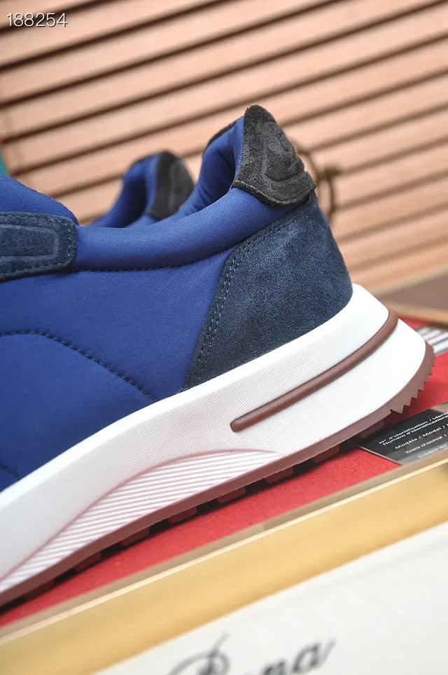 Loro Piana Tênis Lifestyle Azul e Marinho de Camurça e Nylon 3