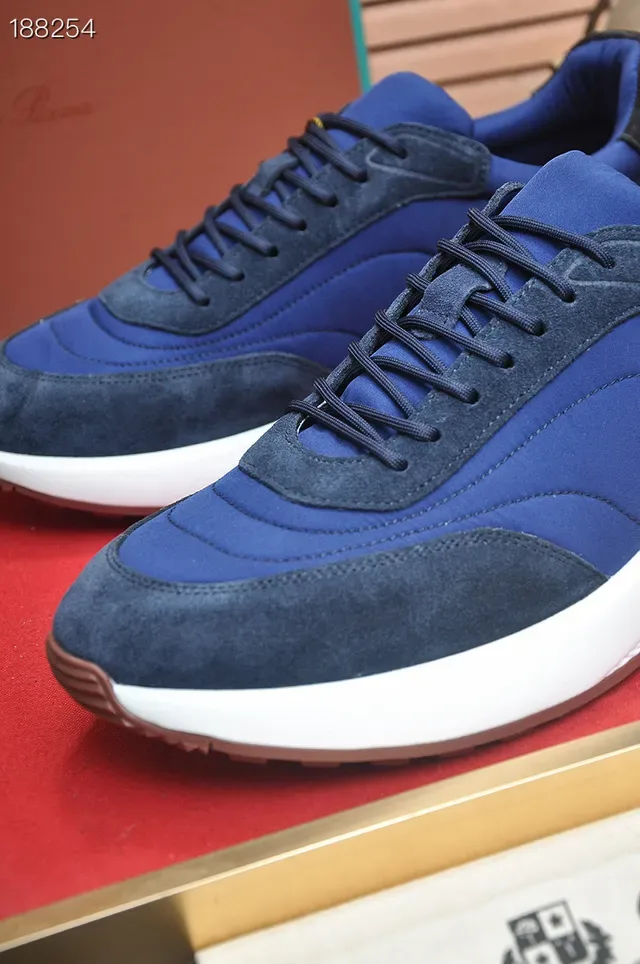 Loro Piana Tênis Lifestyle Azul e Marinho de Camurça e Nylon 4